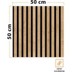 Mdf Ahşap Akustik Duvar ve Tavan Kaplama Paneli 50 x 50 cm Safir Meşe