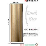 Mdf Ahşap Akustik Puvar Paneli 60X275 cm - Açık Meşe