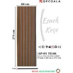 Mdf Ahşap Akustik Puvar Paneli 60X275 cm - Teak