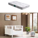 Mdf Beşik, Trend Büyüyen Beşik - Pembe 1 Adet Comfort Yatak 90X130 Beyaz