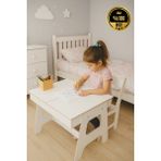 Mdf Çocuk Aktivite Masası | Açılabilir Kapaklı | Ergonomik Tasarım | 1 Sandalye 1 Masa - Beyaz