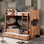MDF Profil Ranza, Avrasya Ayrılabilir Ranza, Ceviz Yavrulu Ranza - 90 x 200 cm