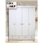 Mdf Stella Beyaz 4 Kapılı Bebek&çocuk Odası Gardrop