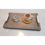 Mdf Sunum Tepsisi Çay Kahve Tepsisi 20cm*35cm Rustik Kayin Kayın