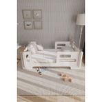 Mdflam Modern Montessori Çocuk Yatak, Baza, Karyola 160*90 cm - Beyaz - 80 x 140 cm