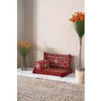 mdhomecarpet Şark Köşesi Minder Takımı | Yer , Sırt Minderi, Etnik Desen, Salon ve Ev İçin 3 Parça Süngerli