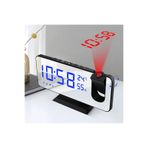 MDS Çok Fonksiyonlu Masaüstü Ayna Saat Fm Radyo Alarm Projeksiyon Sıcaklık Nem Ölçer Usb Özellik