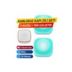 MDS Kablosuz Kapı Zili 2 Alıcılı | Pilli Zil Seti | 38 Melodi | IP44 Su Geçirmez | Tak Çalıştır