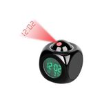 MDS Projeksiyonlu LED Çalar Saat Büyük Kırmızı Zaman Gösterimi, Sıcaklık ve Çoklu Alarm, LCD Ekran