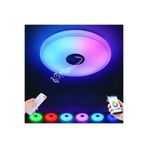 MDSTECH Akıllı RGB LED Tavan Lambası | Bluetooth Hoparlörlü, Müzikli, Uygulama Kontrollü 60W