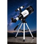 MDSTECH Astronomik Monoküler Teleskop 90X Büyütme – Tripodlu Profesyonel Gökyüzü ve Doğa Gözlem Teleskobu - Gri - Beyaz