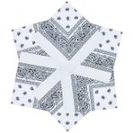 MDSTYLE 6 ADET 100% Pamuk Bandanalar 22 "x 22" Erkekler ve Kadınlar için Şal Desenli Mendil Kafa Bandı Eşarp Bandana, Beyaz, 22" x 22"