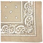 MDSTYLE Ekstra Büyük Bandana 27 "x 27" Erkekler ve Kadınlar için% 100 Pamuk Şal Desenli Mendil Kafa Bandı Eşarp Jumbo Bandanalar, Bronz, Extra Large