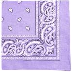 MDSTYLE Erkekler ve Kadınlar için% 100 Pamuk Bandana 22 "x 22" Şal Desenli Mendil Kafa Bandı Eşarp, Lavanta, 22" x 22"