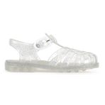 Méduse Su ayakkabısı sandalet Plaj ayakkabıları Model Sun - Glitter Plastik sandalet Kızlar için Ayakkabı Kadın Yaz Plaj Retro - %100 Geri Dönüştürülebilir, Gümüş, 5.5