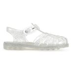Méduse Su ayakkabısı sandalet Plaj ayakkabıları Model Sun - Glitter Plastik sandalet Kızlar için Ayakkabı Kadın Yaz Plaj Retro - %100 Geri Dönüştürülebilir, Gümüş, 7