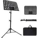 Mdvora Nota Kağıdı için Müzik Standı, Taşıma Çantalı Ayarlanabilir Müzik Standı, Profesyonel Müzik Kitabı Tutucu, Gitar, Ukulele, Keman Çalarlar için Müzik Kağıdı Tutucu (1 paket)