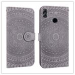 MDYHMC YXCY AYDD Huawei P20 için Baskılı Baskı Deseni Yatay Flip PU Deri Kılıf Tutucu & Kart Yuvaları & Cüzdan & Kordonlu (Renk: Gri)