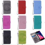 MDYHMC YXCY AYS Huawei P20 Lite için Baskılı Baskı Desenli Yatay Flip PU Deri Kılıf Tutuculu, Kart Yuvalı ve Cüzdan ve Kordonlu (Gri) (Renk: Menekşe)