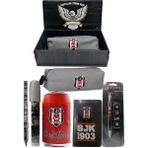 Me Çanta Beşiktaş Orjinal Lisanslı Kırmızı Kutu Kalemtraş Ahşap Kutulu 6'lı Kırtasiye Seti - Gri