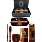 Me Çanta Galatasaray Orjinal Lisanslı Kırmızı Air Kalemtraş Ahşap Kutulu 6'lı Kırtasiye Seti - Siyah - Kırmızı
