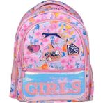 Me Çanta Slazenger Kids Üç Bölmeli Kız Çocuk Pullu Ilkokul Sırt Çantası Pembe - Pembe - Mavi