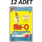 Me-O 12x80 gr Pouch Tavuk Etli Pirinç Ve Ton Balıklı Yetişkin Kedi Yaş Maması