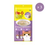 Me-o 4x15 g 3'lü Paket Creamy Treats Ton Balığı Deniz Taraklı Krem Kedi Ödül Maması