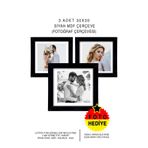Me you 3 Adet 30x30 Çerçeve - Mdf Çerçeve - Fotoğraf Çerçevesi - Kare Çerçeve - Pvc'li