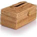 Meander Rattan El Yapımı Dikdörtgen Büyük Boy Peçetelik 23x12x11cm 8922