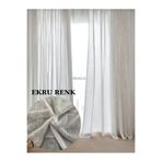 MebelPort Curtain Keten Tül Foldet Amerikan Pileli 1/3 Sıklık (KORNİŞ VE RUSTİK İÇİN UYGUN)