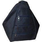 Mebes Denim Kumaş Kadın Sırt ve Omuz Çantası Saka Model Lacivert ÇNTKOTSAKALCVRT006 - 22 Cm x 13 Cm Yüksekliği 35 Cm. - Lacivert - 1