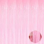 Mebiornt 3 Paket Macaron Pembe Folyo Saçaklı Perde Zemin, 3,28 ft x 6,6 Ft Metalik Tinsel Folyo Saçaklı Flama Perdeleri Fotoğraf Kabini, Cadılar Bayramı, Noel Günü, Düğün, Yeni Yıl Partisi Dekorasyonu için
