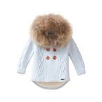 Mebs Clothing BABYMIO, Mavi Bebek Hırkası, Yürütmeli, Kürklü Hırka