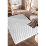MEC Home Soft White Bubble Peluş Halı – Modern, Yumuşak Doku, Makinede Yıkanabilir, Kaymaz Tabanlı, Ev Dekorasyonu için Şık Tasarım (40x60 cm)