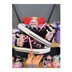 MECH BUTİK Kuromi ve Arkadaşları Balon Baskılı Siyah Bilekli Spor Ayakkabı Sneaker