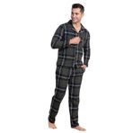 Mecit 2950 Yeşil Ekoseli Büyük Beden Kışlık Erkek Pijama Takımı Yeşil XL