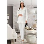 Mecit 5304 Ekru Lohusa Pijama Takımı