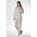 Mecit 6021 Vizon Kadın Büyük Beden Pijama Takımı
