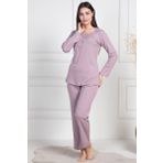 Mecit 6104 Gül Kurusu Kadın Büyük Beden Pijama Takımı