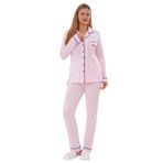 Mecit 6307 Pembe Boydan Düğmeli Kadın Pijama Takımı
