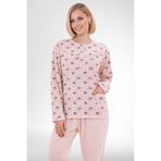 Mecit 6314 Pudra Kadın Büyük Beden Pijama Takımı