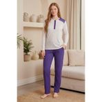 Mecit 6355 Mor Büyük Beden Kadın Pijama Takımı