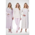 Mecit 6386 Pembe Büyük Beden Kadın Sabahlık Pijama Gecelik Set