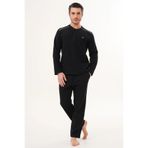 Mecit Pijama Büyük Beden Selanik Kumaş Kışlık Erkek Pijama Takımı %70 pamuk %30 polyester