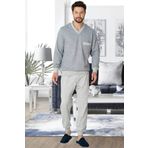 Mecit Pijama Erkek Büyük Beden Pijama Takımı %90 Pamuk, %10 Viskon Şardonlu Kumaş Sonbahar- Kış Sezonu