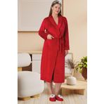 Mecit Pijama Mecit 5915 Fransız Kadife Kırmızı Kadın Sabahlık