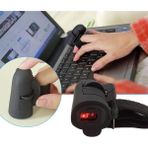 Mectime 2.4g Kablosuz Mini Bluetooth Uyumlu Yüzüklü Parmak Mouse 1600 Dpı (Yurt Dışından) - Siyah