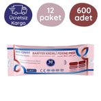 Med-Cover Bariyer Kremli Perine 12x50 Adet Temizleme Mendili