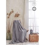 Medaillon Home Gri 4 Katlı Müslin %100 Pamuklu Pike - Yatak Örtüsü - Tv Battaniyesi 200X220